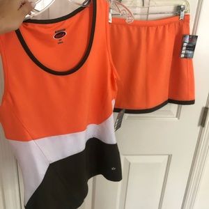 Tennis skirt and shirt set